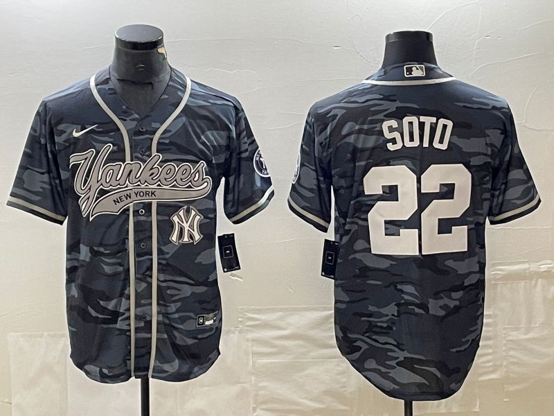 Men New York Yankees 22 Soto Camo Nike Game MLB Jersey style 3